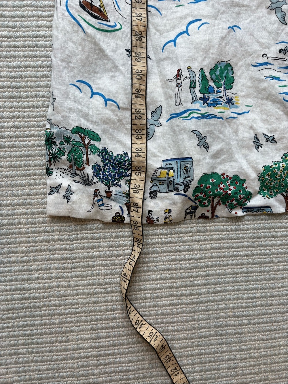 Boden linen dress NWT US 8 Cleo linen Amalfi Italy print - Picture 6 of 9